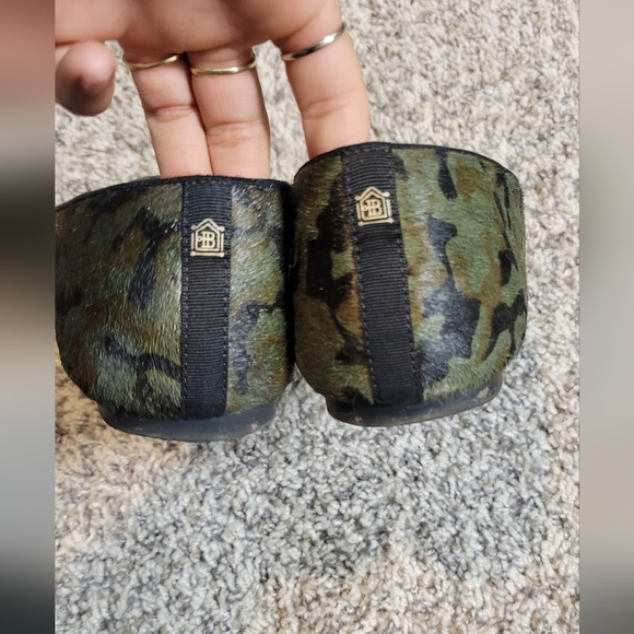 Birdies The Blackbird Half Calf Hair Green Black Camo Loafer Slip On Flat Size 8 - Picture 9 of 9